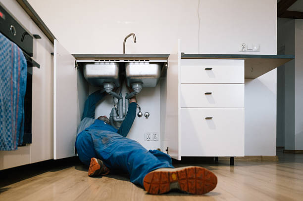 Professional Drain Cleaning technician working in Elfers, FL